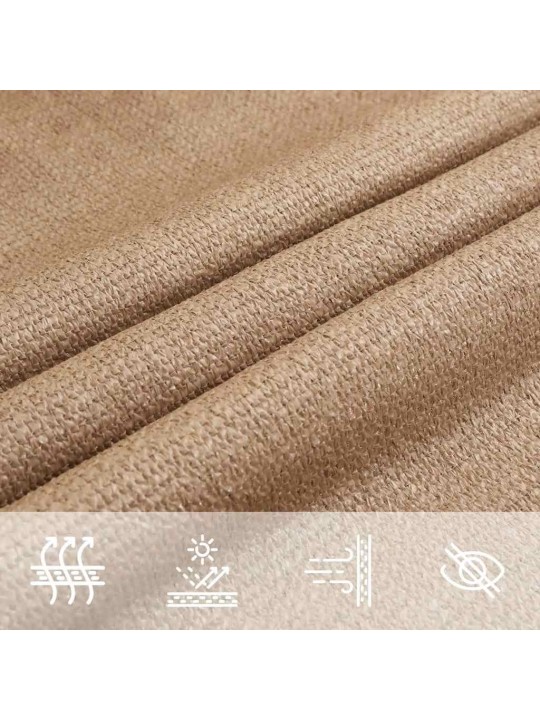 Stínící plachta 160 g/m² taupe 3 x 3 x 4,2 m hdpe