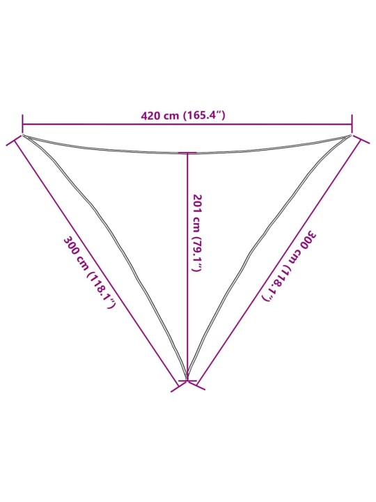 Stínící plachta 160 g/m² taupe 3 x 3 x 4,2 m hdpe