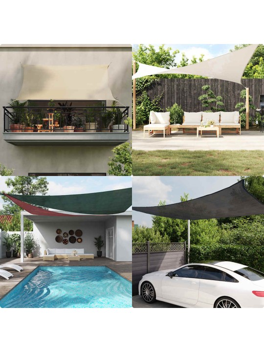 Stínící plachta 160 g/m² taupe 3 x 3 x 4,2 m hdpe