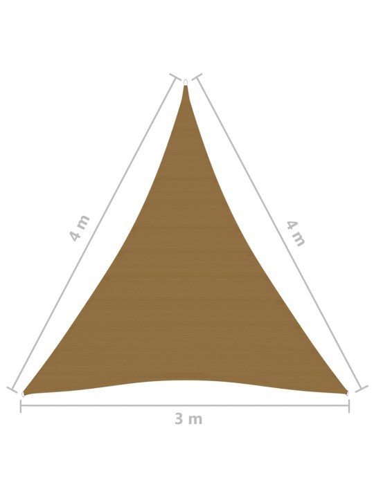 Stínící plachta 160 g/m² taupe 3 x 4 x 4 m HDPE