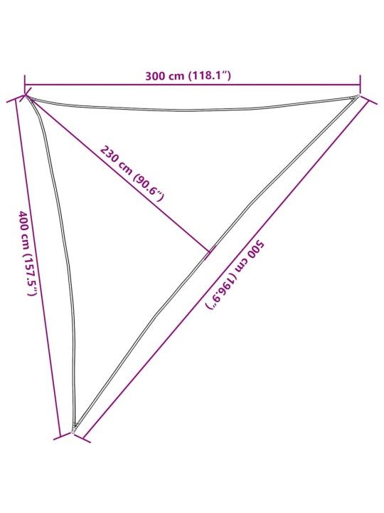 Stínící plachta 160 g/m² taupe 3 x 4 x 5 m hdpe