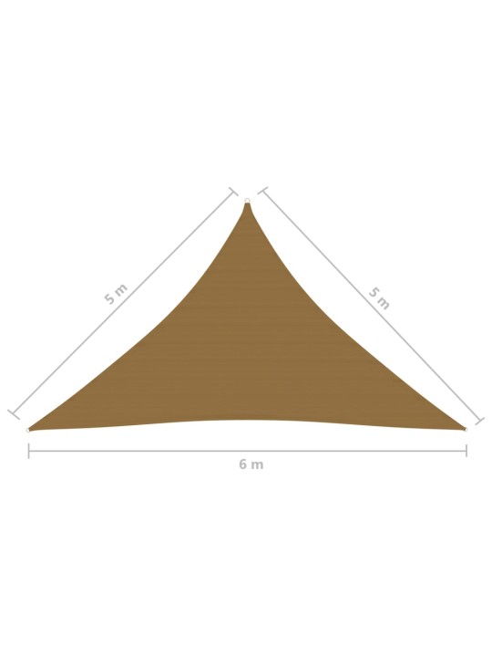 Stínící plachta 160 g/m² taupe 5 x 5 x 6 m HDPE