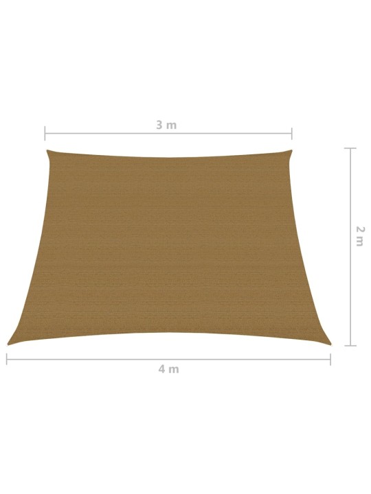 Stínící plachta 160 g/m² taupe 3/4 x 2 m HDPE