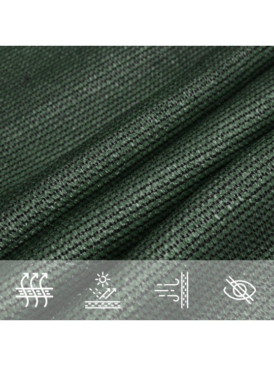 Stínicí plachta 160 g/m² tmavě zelená 2,5 x 5 m HDPE