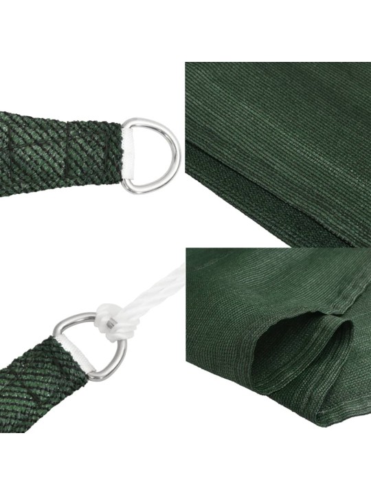 Plachta proti slunci 160 g/m² tmavě zelená 2,5x2,5x3,5 m hdpe