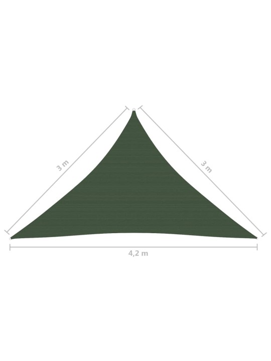 Plachta proti slunci 160 g/m² tmavě zelená 3 x 3 x 4,2 m HDPE