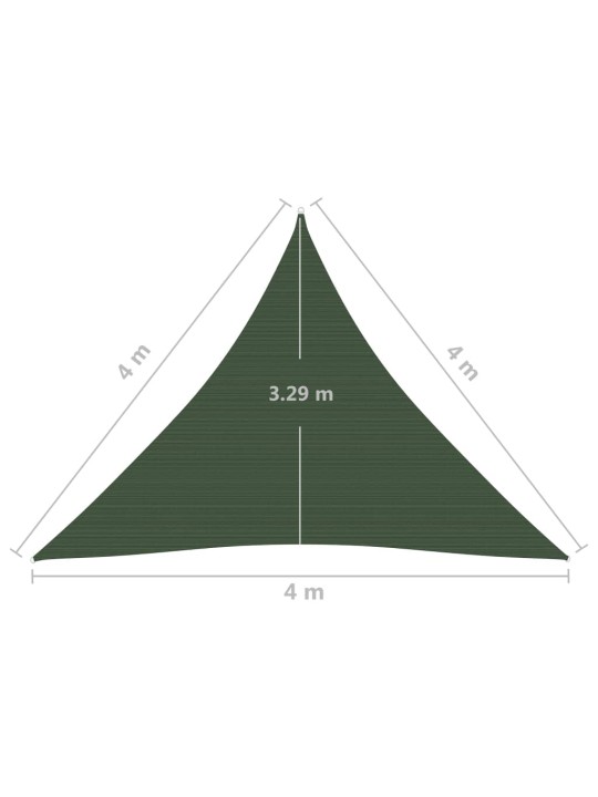 Plachta proti slunci 160 g/m² tmavě zelená 4 x 4 x 4 m HDPE