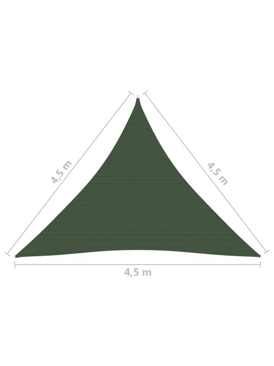 Stínící plachta 160 g/m² tmavě zelená 4,5 x 4,5 x 4,5 m HDPE
