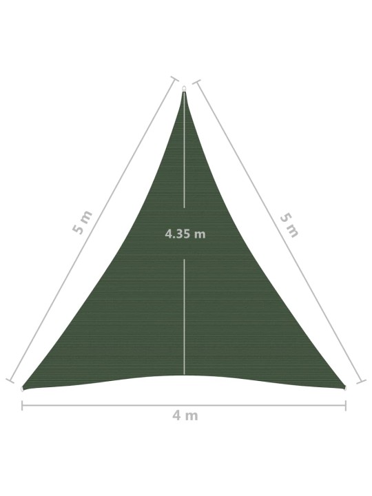 Stínící plachta 160 g/m² tmavě zelená 4 x 5 x 5 m HDPE