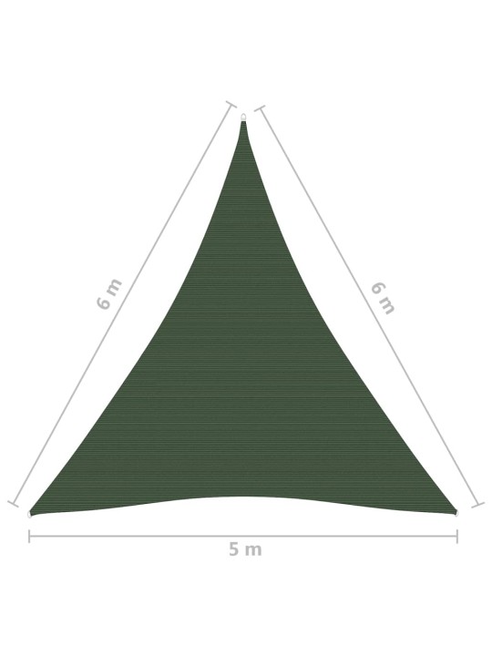 Stínící plachta 160 g/m² tmavě zelená 5 x 6 x 6 m HDPE
