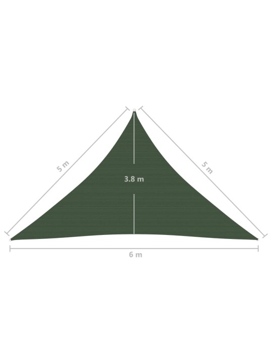 Stínící plachta 160 g/m² tmavě zelená 5 x 5 x 6 m HDPE