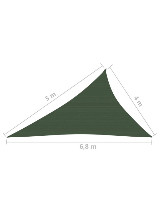 Stínící plachta 160 g/m² tmavě zelená 4 x 5 x 6,8 m HDPE