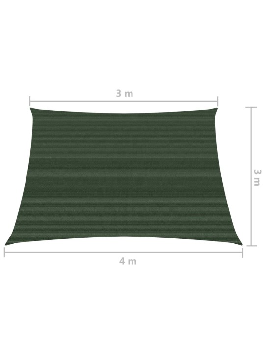 Stínící plachta 160 g/m² tmavě zelená 3/4 x 3 m HDPE