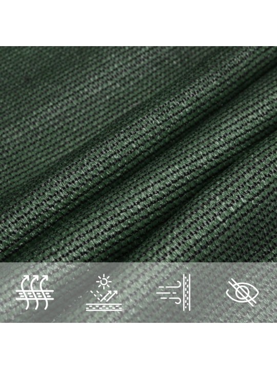 Plachta proti slunci 160 g/m² tmavě zelená 4/5 x 4 m hdpe