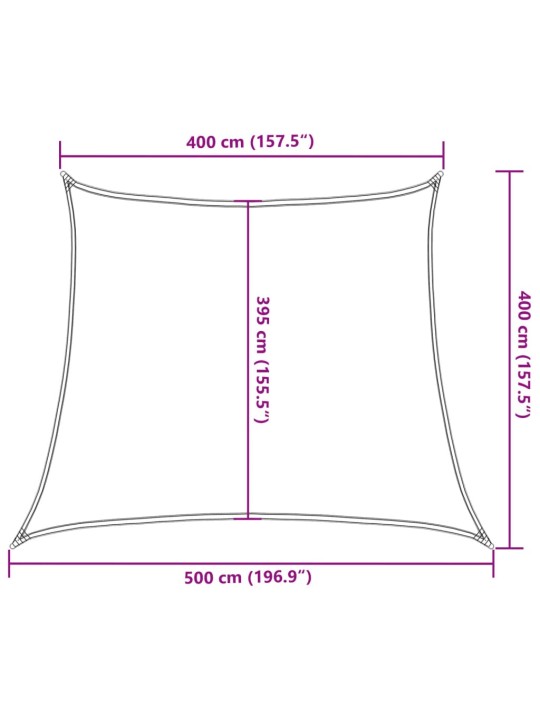 Plachta proti slunci 160 g/m² tmavě zelená 4/5 x 4 m hdpe
