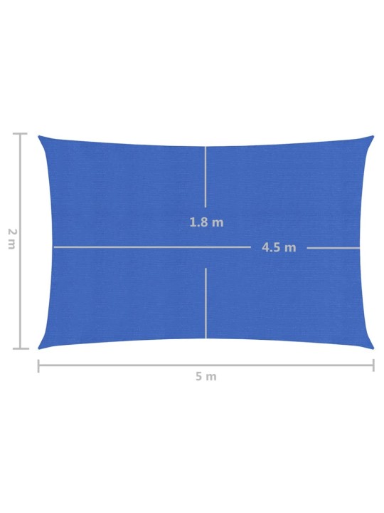 Stínící plachta 160 g/m² modrá 2 x 5 m HDPE