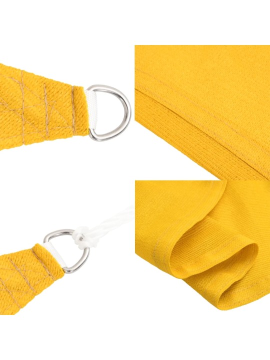 Plachta proti slunci 160 g/m² čtverec žlutá 4,5 x 4,5 m hdpe