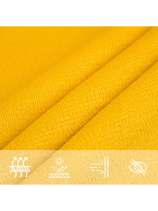 Stínicí plachta 160 g/m² trojúhelník žlutá 4,5x4,5x4,5 m hdpe