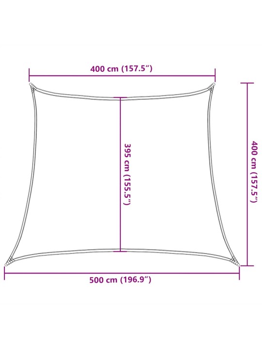 Stínicí plachta 160 g/m² lichoběžník žlutá 4/5 x 4 m hdpe