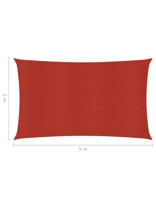 Plachta proti slunci 160 g/m² červená 2 x 5 m HDPE