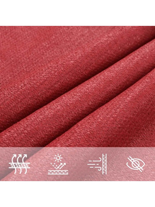Plachta proti slunci 160 g/m² červená 2,5 x 4,5 m hdpe