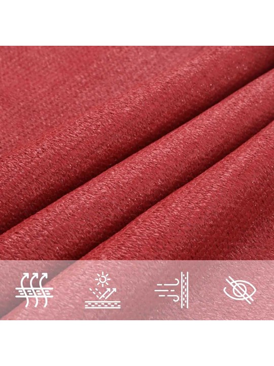 Plachta proti slunci 160 g/m² červená 3 x 4,5 m hdpe
