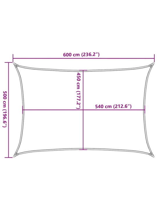 Stínící plachta 160 g/m² červená 5 x 6 m hdpe