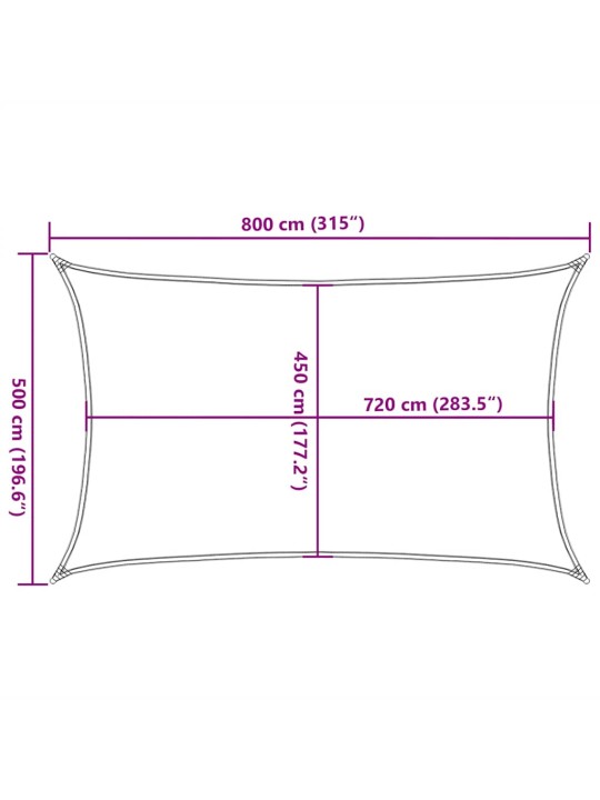 Stínicí plachta 160 g/m² červená 5 x 8 m hdpe