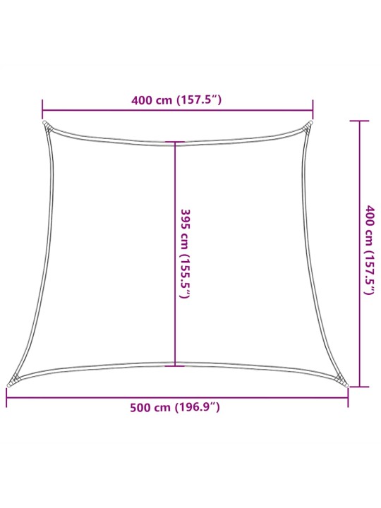 Plachta proti slunci 160 g/m² červená 4/5 x 4 m hdpe