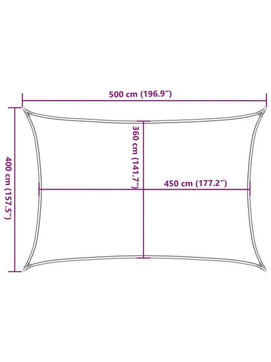 Plachta proti slunci 160 g/m² obdélník oranžová 4 x 5 m HDPE