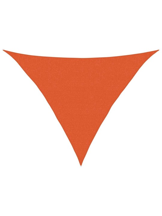 Stínicí plachta 160 g/m² trojúhelník oranžová 2,5x2,5x3,5m hdpe