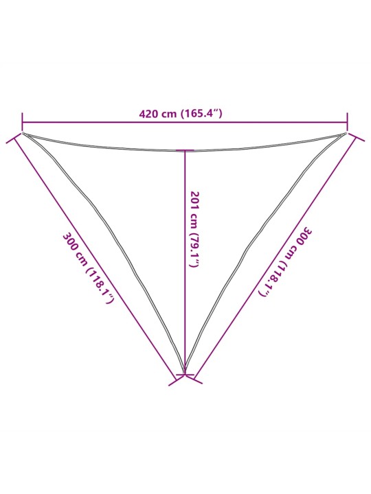 Stínící plachta 160 g/m² oranžová 3 x 3 x 4,2 m hdpe