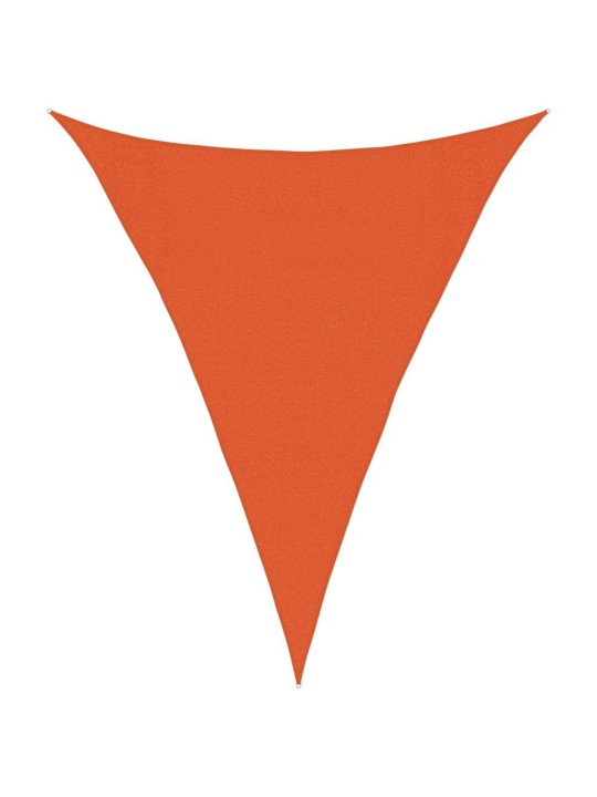 Stínicí plachta 160 g/m² trojúhelník oranžová 3 x 4 x 4 m hdpe