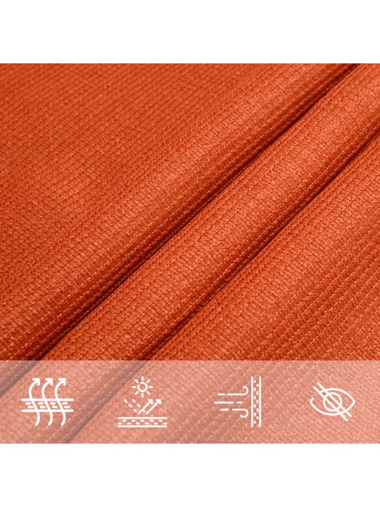 Stínicí plachta 160 g/m² oranžová 4 x 4 x 5,8 m hdpe