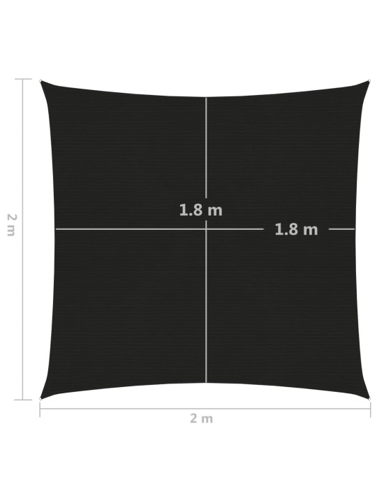 Stínící plachta 160 g/m² černá 2 x 2 m HDPE