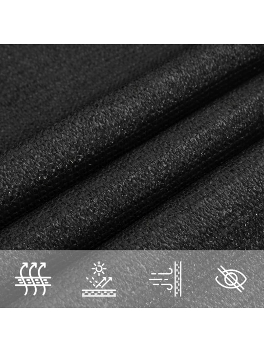 Stínící plachta 160 g/m² černá 2 x 2,5 m HDPE