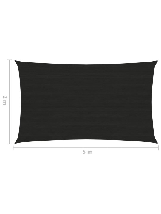 Stínící plachta 160 g/m² černá 2 x 5 m HDPE
