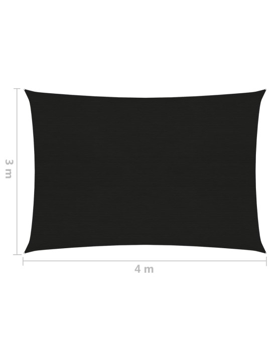 Stínící plachta 160 g/m² černá 3 x 4 m HDPE