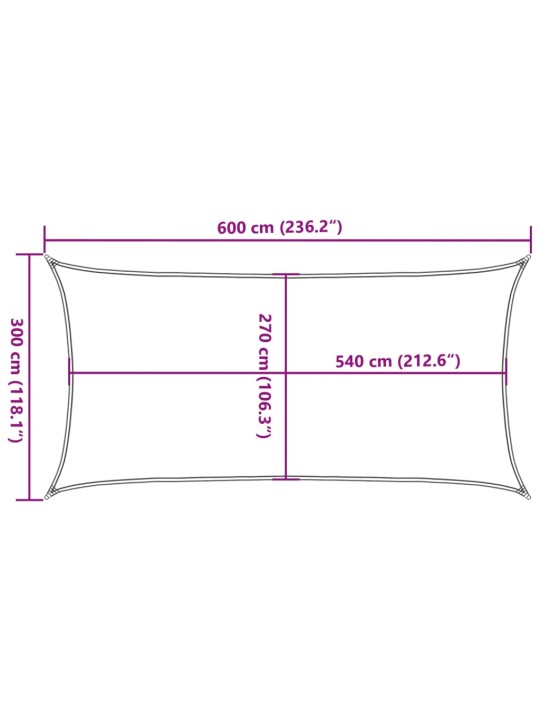 Stínící plachta 160 g/m² černá 3 x 6 m HDPE