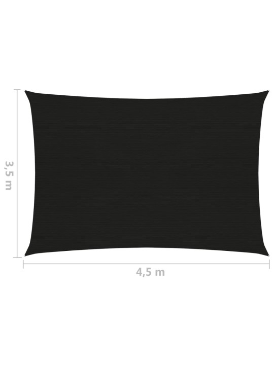 Stínící plachta 160 g/m² černá 3,5 x 4,5 m HDPE