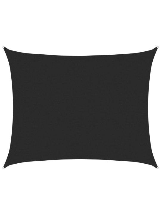Plachta proti slunci 160 g/m² obdélník černá 6 x 8 m HDPE
