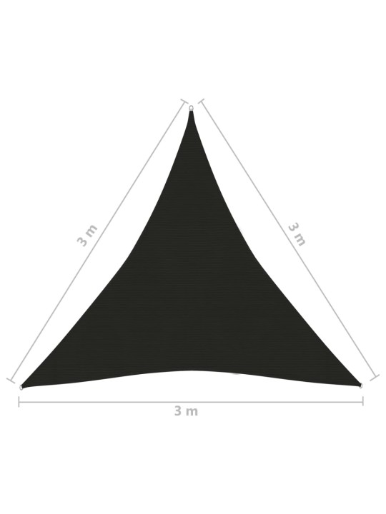 Stínící plachta 160 g/m² černá 3 x 3 x 3 m HDPE