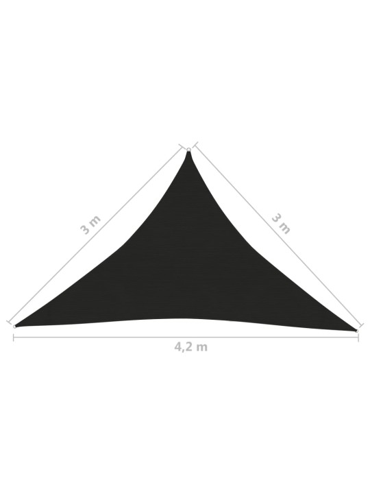 Stínící plachta 160 g/m² černá 3 x 3 x 4,2 m HDPE