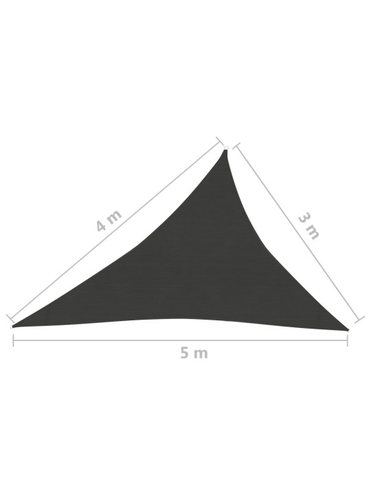 Stínící plachta 160 g/m² černá 3 x 4 x 5 m HDPE