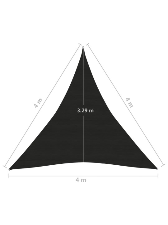 Stínící plachta 160 g/m² černá 4 x 4 x 4 m HDPE