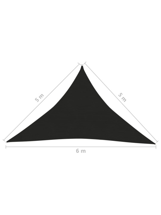 Stínící plachta 160 g/m² černá 5 x 5 x 6 m HDPE