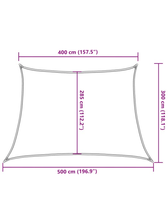 Stínící plachta 160 g/m² černá 4/5 x 3 m hdpe