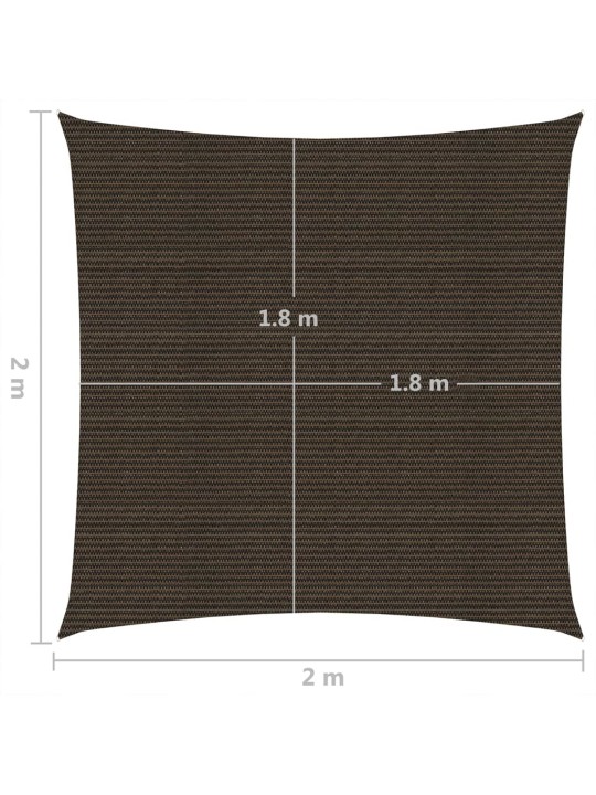 Stínící plachta 160 g/m² hnědá 2 x 2 m HDPE