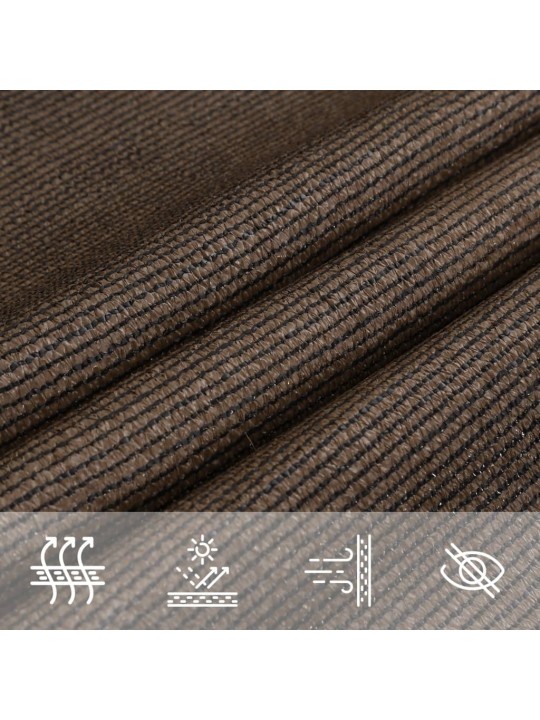 Stínící plachta 160 g/m² hnědá 7 x 7 m hdpe