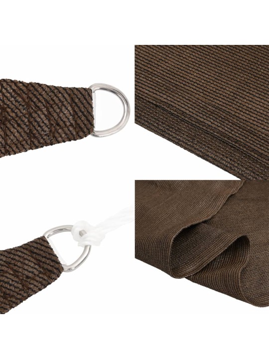 Plachta proti slunci 160 g/m² hnědá 2 x 3,5 m HDPE